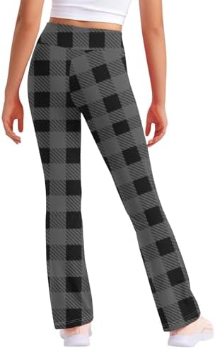 Plaid Pops Yoga Pants for Kids
