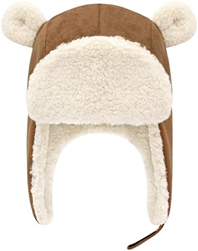 Sherpa Toddler Winter Beanie with Bear Ears