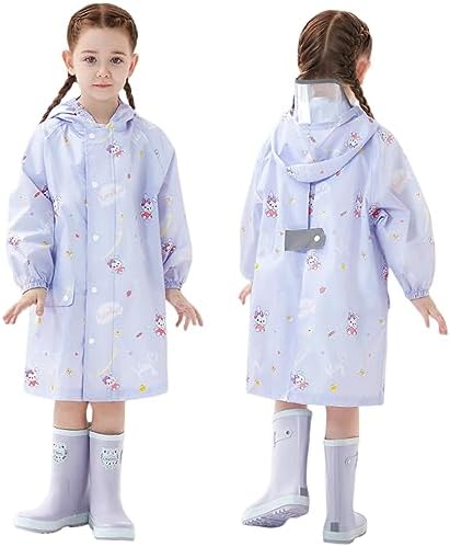 Bright Cute Kids Raincoat - Eco-Friendly Waterproof Reusable
