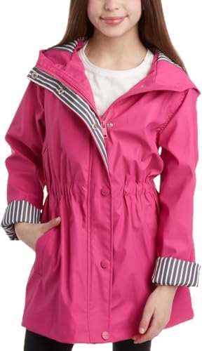Stay Dry Windproof - Lightweight Water-Resistant Rain Jacket for Girls