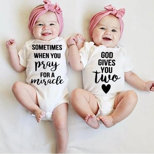 Praying For A Miracle Twin Onesie for Grandparents
