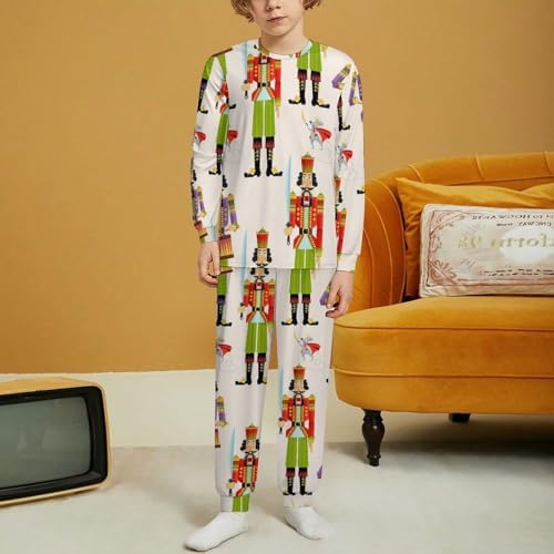 Thermal Underwear for Kids Christmas Nutcracker Candy Cane Pajama Set