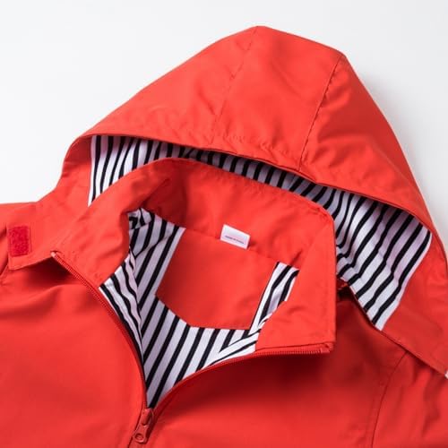 IjnUhb Waterproof Dinosaur Rain Jacket for Kids Windproof Waterproof