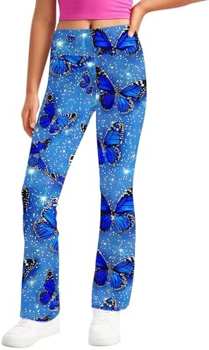 Floral Printed Straight Leg Yoga Pants for Kids 2-13