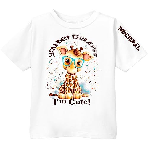 Joyful Giraffe Design Personalized Baby Giraffe Bodysuit Creative Prints of Joy
