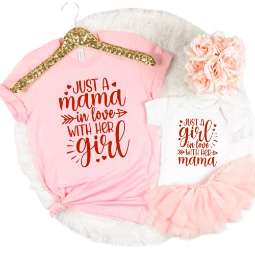 Handmade Matching Mom Baby Valentine T-Shirt