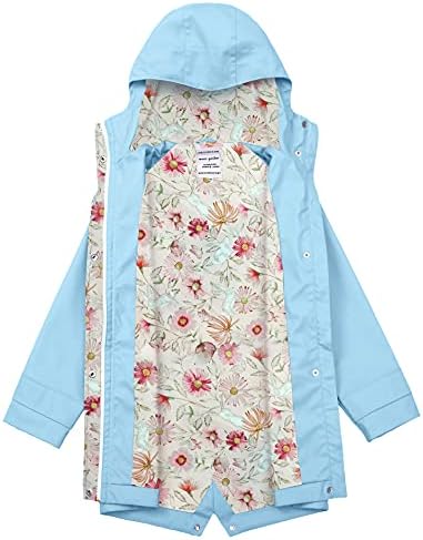 MAOO Garden Girls Boys Rain Jacket Lightweight Waterproof Hooded