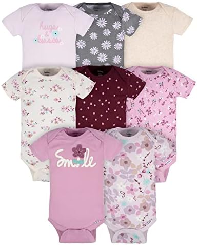 Fun Cooling Baby Onesies for Girls Purple Ivory with Applique Design