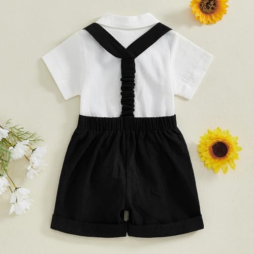 Newborn Boys Gentleman Outfit Romper Set