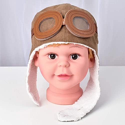 Soft Brown Pilot Hat for Kids