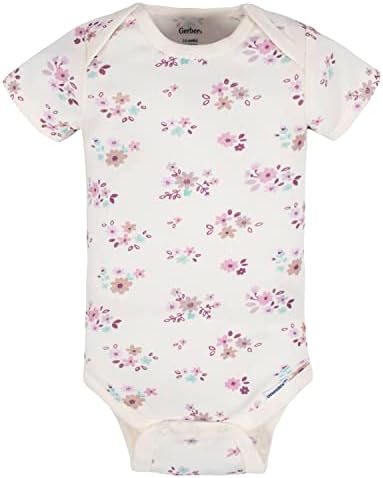 Fun Cooling Baby Onesies for Girls Purple Ivory with Applique Design