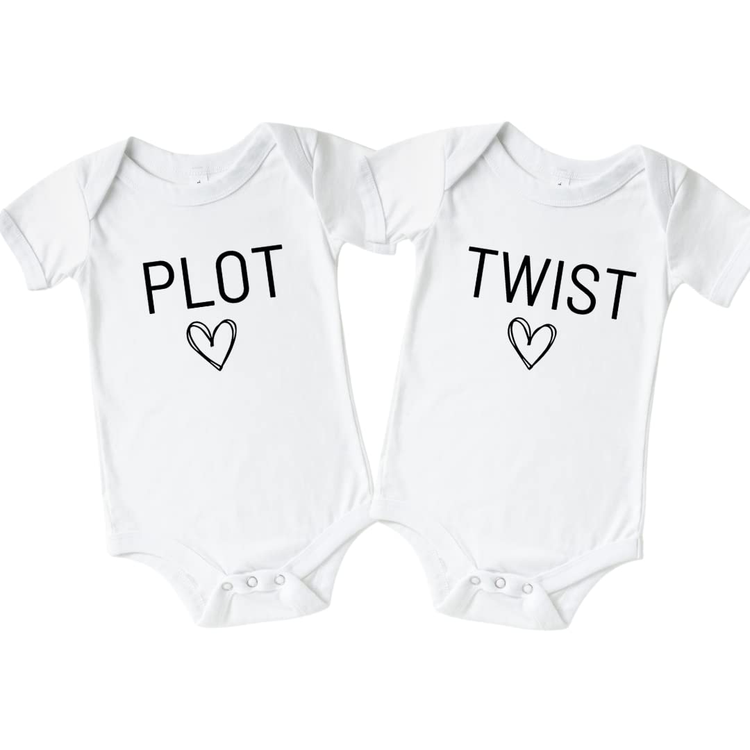Plot Twist Funny Baby Announcement Onesie
