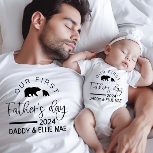 Personalized Fathers Day Dad Baby Matching