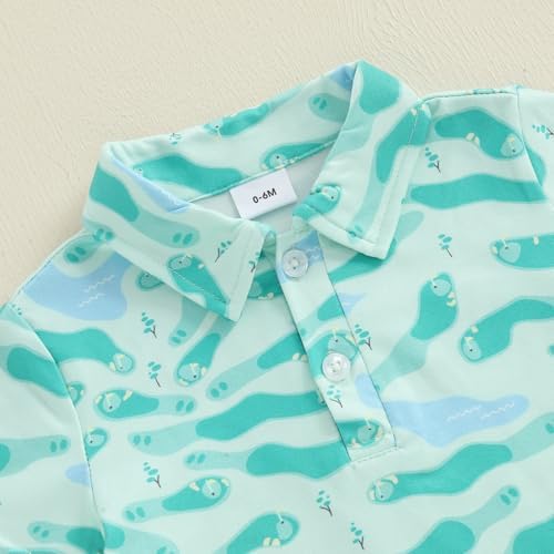 Chloefairy Toddler Boys Golf Outfit 2-Piece Set