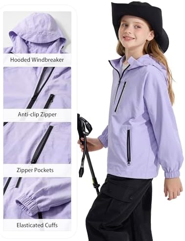 Rolanko Girls Waterproof Hoodie Outdoorsy Design