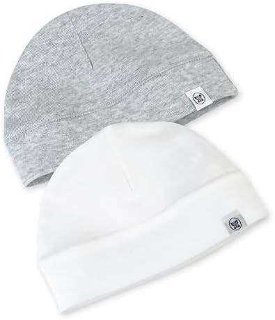 100 Organic Cotton Beanie Caps for Newborns