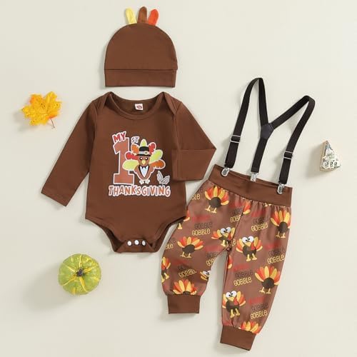 My First Thanksgiving Baby Boy Outfit 5 stars