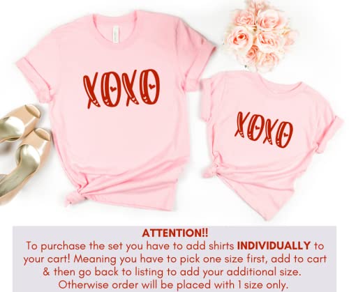 Xoxo Mommy Me Matching Outfits - Valentines Day Shirts for Mom Daughter