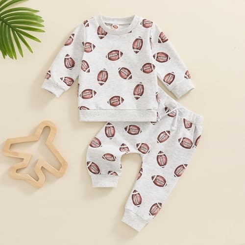 Cutie Toddler Boys GirlsFootball Outfit Set Soft Cozy