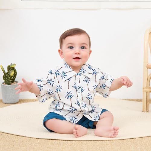 Dewadbow tropical paradise short sleeve shirt shorts for boys