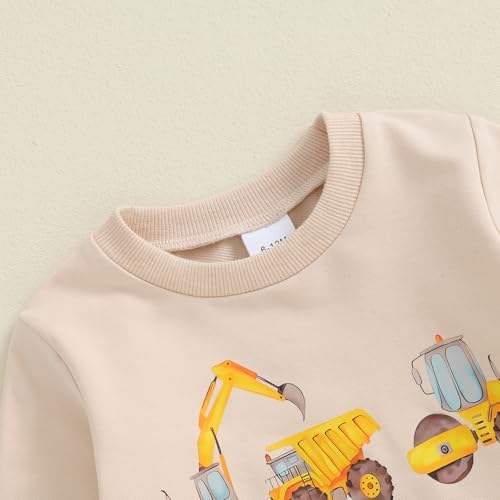 Excavator Builder Bingo Birthday Boy Set Toddler Pullover Sweatshirt Solid Jogger Pants