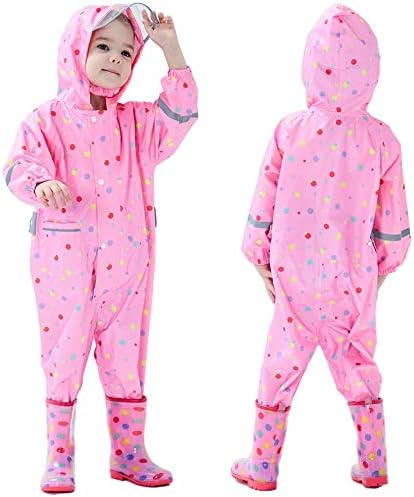 Fewlby Kids Toddler Rain Jacket Waterproof for Boys Girls