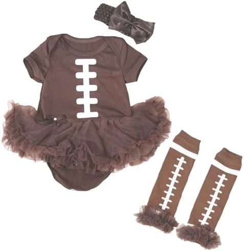 Petitebella Rugby Print Brown Bodysuit for Baby Girls
