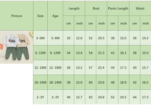 Tractor Letter Fall Winter Outfit for Baby Boys