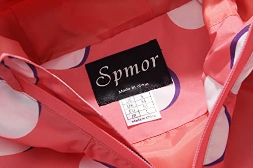 Spmor Boys Girls Rain Jackets - Waterproof Hoodie for Kids