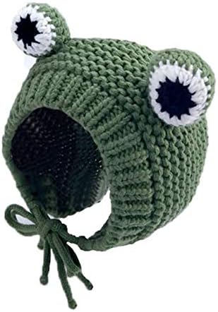 Mingseecces Knitted Winter Frog Beanie Hat for Kids