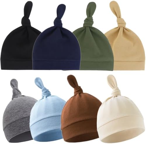 BEoffer 8-Piece Baby Newborn Hats Set