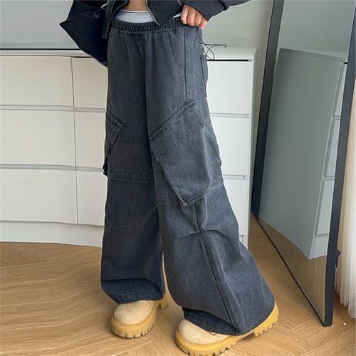 Generic Baggy Denim Cargo Pants for Girls