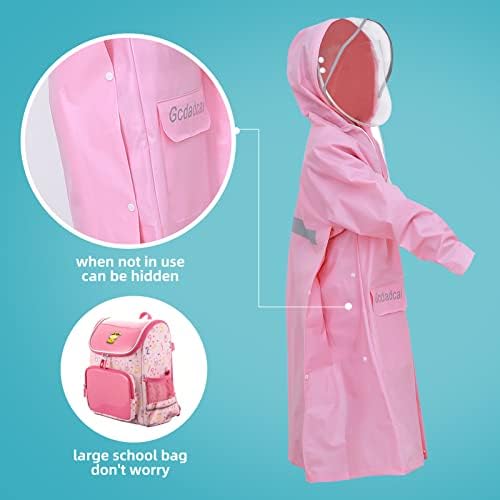 Comfortable Double Brim Rain Poncho for Kids