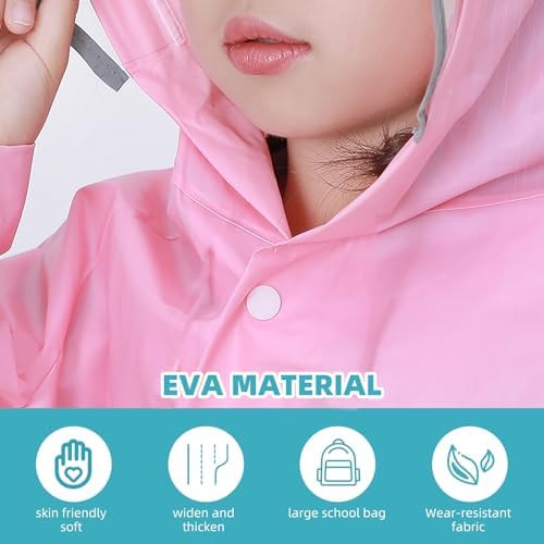 Comfortable Double Brim Rain Poncho for Kids