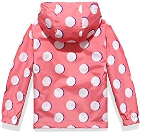 Spmor Boys Girls Rain Jackets - Waterproof Hoodie for Kids