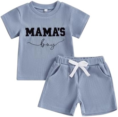 FOCUSNORM Embroidered toddlers boys summer set