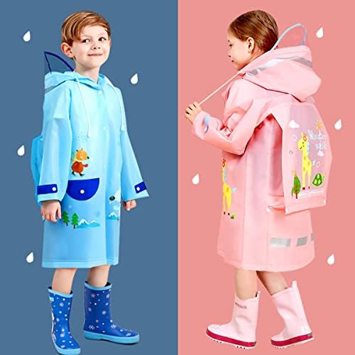 YouYouCool Kids Cartoon Rain Jacket Durable Waterproof for Boy Girl