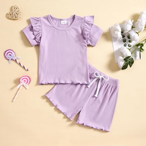 2PCS Toddler Girls Summer Outfits Set
