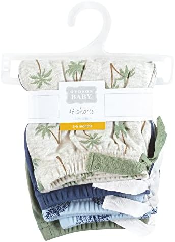 Hudson Baby Organic Cotton Shorts 4-Pack