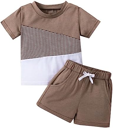 Moonker Boys Casual Patchwork Outfit Set