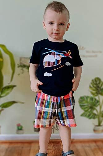 Toddler Boy Comfortable Short Set with Dinosaur Truck Design