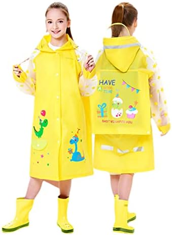 YouYouCool Kids Cartoon Rain Jacket Durable Waterproof for Boy Girl