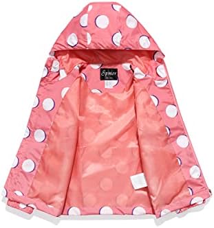 Spmor Boys Girls Rain Jackets - Waterproof Hoodie for Kids