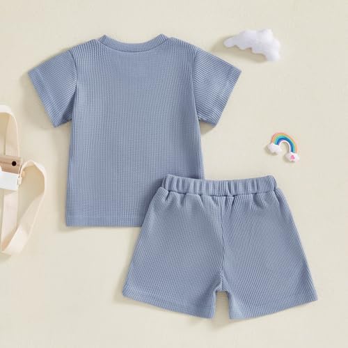 FOCUSNORM Embroidered toddlers boys summer set