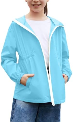 Modafans Boys Girls Lightweight Waterproof Rain Jacket - Stay Dry and Comfortable