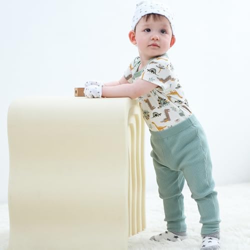 Ruliby Baby Bodysuit and Pant Set 6-Piece Ribbed Soft