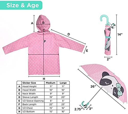 Addie Tate Kids Rain Umbrella Set for Toddler