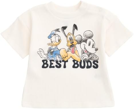Disney Waffle Knit T-Shirt and Shorts Outfit Set for Babies
