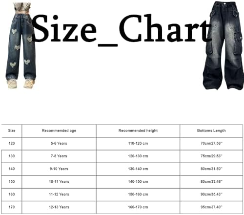 Generic Baggy Denim Cargo Pants for Girls