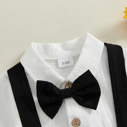 Newborn Boys Gentleman Outfit Romper Set